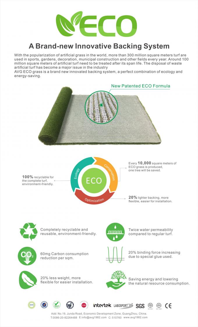Φυσικό να φανεί εμπορική τεχνητή τύρφης υποστήριξη Eco χορτοταπήτων χλόης κουβερτών συνθετική ανακυκλώσιμη 1