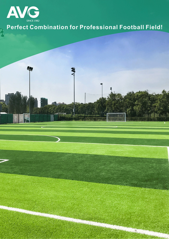 τεχνητός τομέας χλόης ποδοσφαίρου πατωμάτων ταπήτων τύρφης ποδοσφαίρου ύψους 40mm πράσινος 0